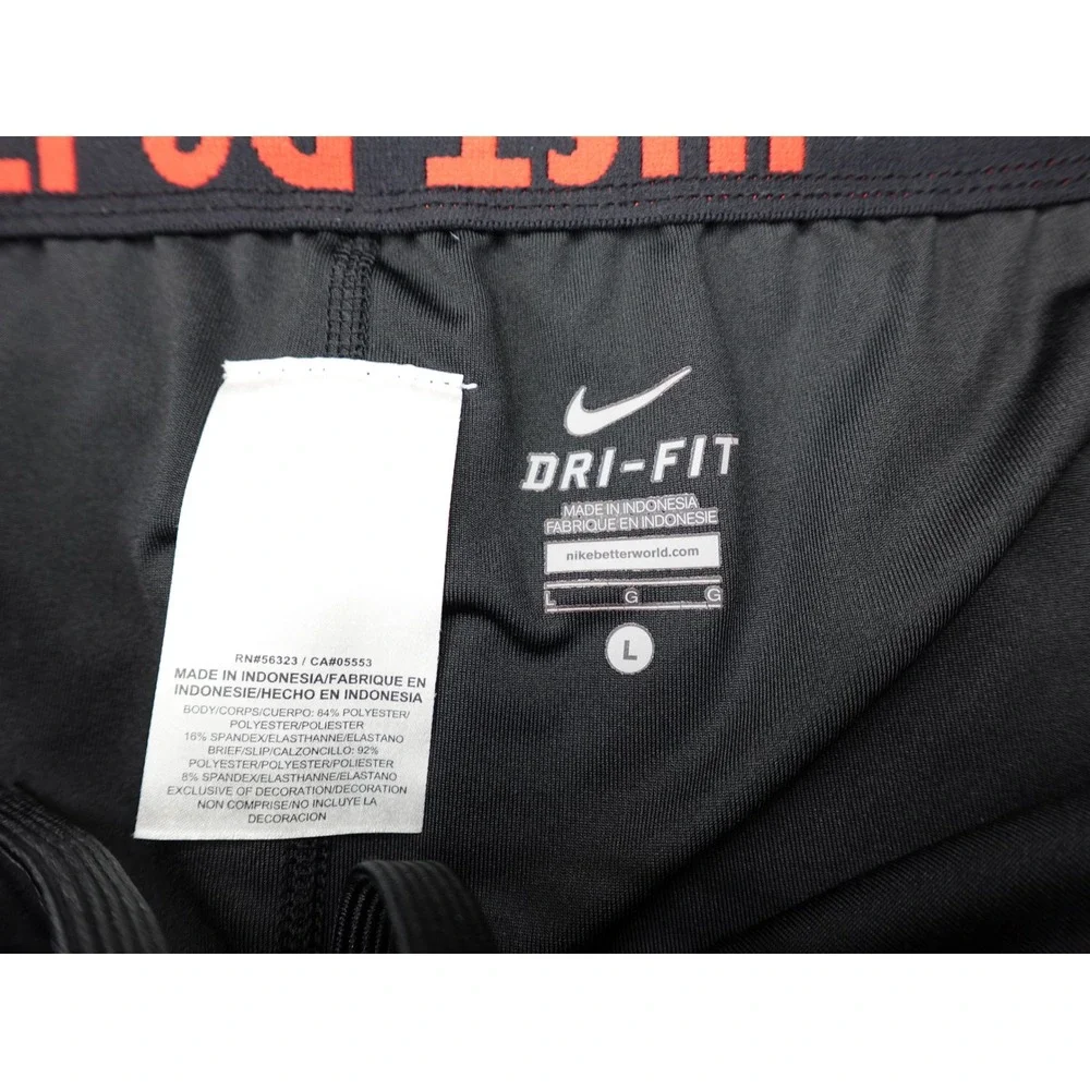 Nike Running Shorts Womens‎ Large Orange Dri-FIT Brief Liner